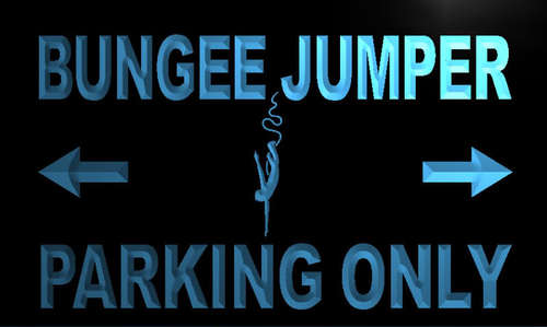 Bungee Jumper Parking Only Neon Light Sign